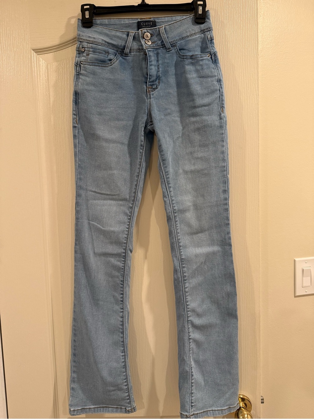 Curve Light Blue Boot Cut Jeans — Women's Stretch Denim